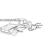 Plaatwerk Amazon+P1800 dwarsbalk achterste (653596) (902080) links