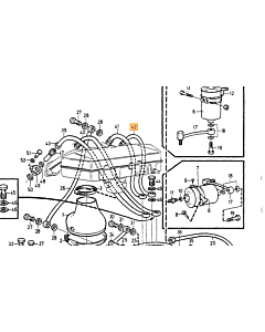 Brandstof benzine leiding K jetronic 4e cilinder 240+740+940