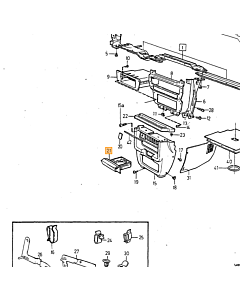 Asbak Volvo type Volvo 240 260 262