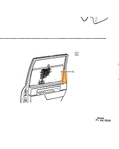 Binnenspiegel met Handmatige Dipswitch Volvo 850 - S70 - V70 - XC70 - C70 Coupé (niet cabrio)