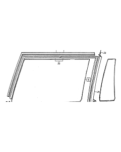 afdichting strip links Volvo type Volvo 740 760 Volvo 940 960 Volvo S90 V90 (-1998)
