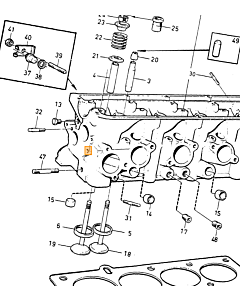 Klep geleider uitlaat B200 B230E B230F type 13,5 mm 240, 340-360, 740, 760, 940