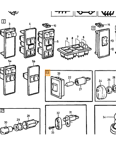 Knipperlicht schakelaar richtingaanwijzer Zonder Cruise Control, met Alarmlicht Volvo 740 - 760 - 940 9130289 gebruikt goed