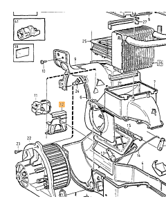 Kachelklepmotor Volvo 850, C70 (-2005), S70, V70, V70XC (-2000)