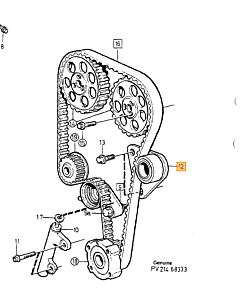 Distributieriem Spanrol 5-CYL benzine Volvo XC70 - 850 - S80 - XC90 - S60 - V50 - S40 - V40 - C30 - C70 - S70 - V70