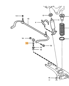 Stabilisator End-Link AWD Achterzijde AWD 850 v70 c70 s70 xc70 stabilisatie achteras