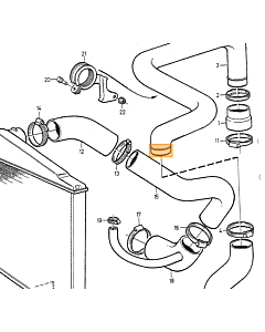 Slang Radiateur Boven Volvo 850 - S70 - V70