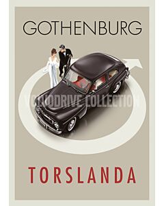 Poster PV gothenburg torslanda  PV544 retro poster