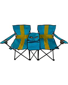 Campingstoel dubbel - in Zweedse vlag - Niet meer leverbaar -